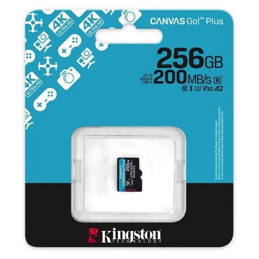 Εικόνα της Κάρτα Μνήμης MicroSDXC Kingston Canvas Go! Plus 256GB Class 10 UHS-I U3 SDCG4/256GBSP