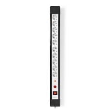 Εικόνα της Πολύπριζο Nedis 10 Θέσεων 3500W 3m Black & White ESC103SPF1PRO