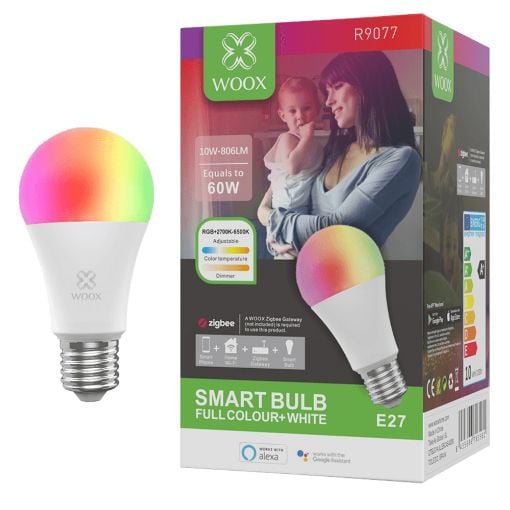 Εικόνα της Smart Lamp E27 Woox R9077 Zigbee RGB+CCT 806lm 10W White