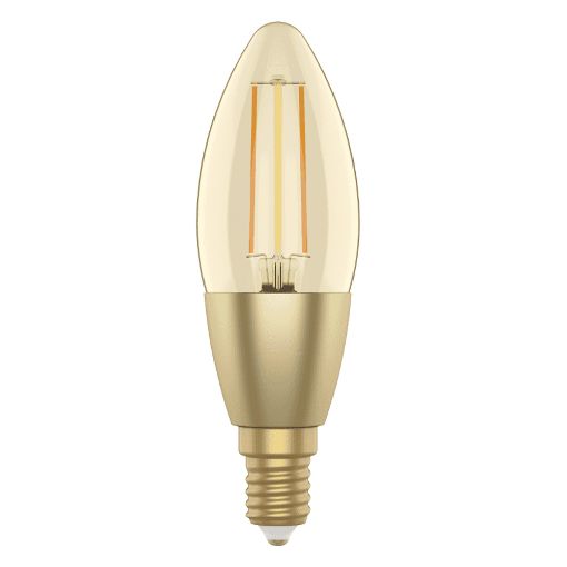 Εικόνα της Smart Lamp E14 Woox R5141 LED Candle Filament Wi-Fi & Bluetooth 470lm 4.9W Gold