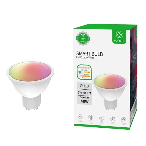 Εικόνα της Smart GU10 Spot Woox R9076 RGB+CCT Wi-Fi 400lm 5.5W