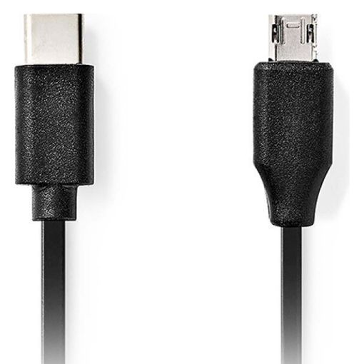 Εικόνα της Καλώδιο Nedis USB-C to Micro-USB 60W 1m Black CCGL60750BK10