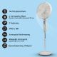 Εικόνα της Ανεμιστήρας HomeVero Round Base Stand Fan με Τηλεχειριστήριο 45W 40cm HV-SF45RC