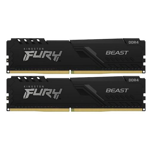 Εικόνα της Ram Kingston Fury Beast 32GB (2x16GB) DDR4-3600MHz CL18 Black KF436C18BBK2/32
