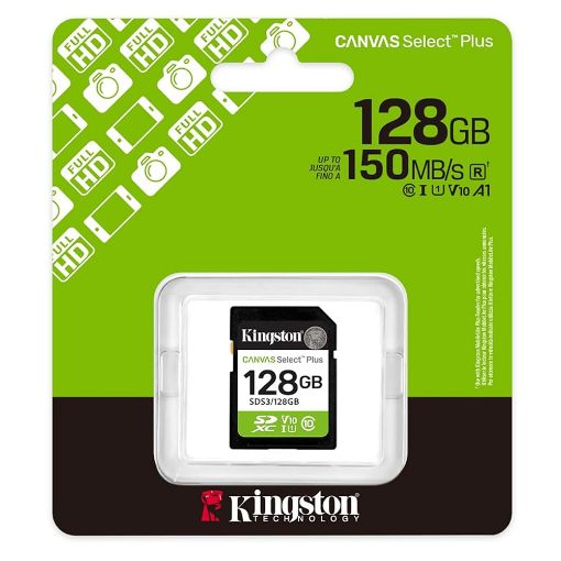 Εικόνα της Κάρτα Μνήμης SDXC Kingston Canvas Select Plus 128GB Class 10 UHS-I U1 SDS3/128GB