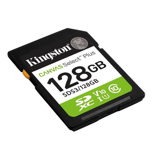 Εικόνα της Κάρτα Μνήμης SDXC Kingston Canvas Select Plus 128GB Class 10 UHS-I U1 SDS3/128GB