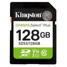 Εικόνα της Κάρτα Μνήμης SDXC Kingston Canvas Select Plus 128GB Class 10 UHS-I U1 SDS3/128GB