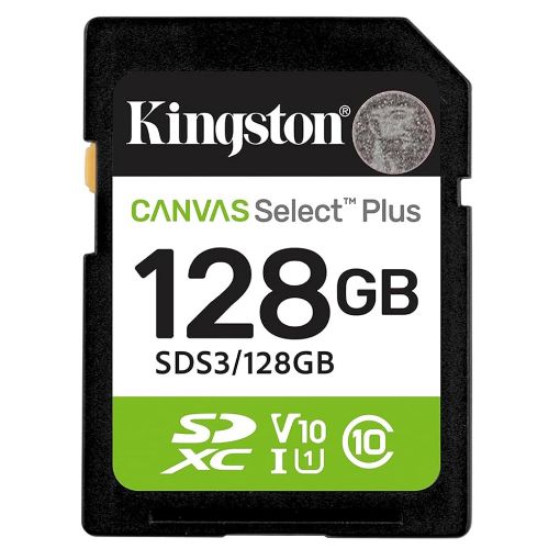 Εικόνα της Κάρτα Μνήμης SDXC Kingston Canvas Select Plus 128GB Class 10 UHS-I U1 SDS3/128GB