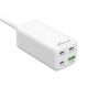 Εικόνα της Φορτιστής MediaRange 100W GaN 3x USB-C & USB-A με Καλώδιο 1.5m White MRMA124