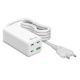 Εικόνα της Φορτιστής MediaRange 100W GaN 3x USB-C & USB-A με Καλώδιο 1.5m White MRMA124