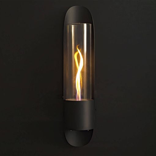 Εικόνα της Επιτοίχια Εστία Φωτιάς Tenderflame Cycloflame Wall 16.6x81x17.5cm 800ml Black TF-600934