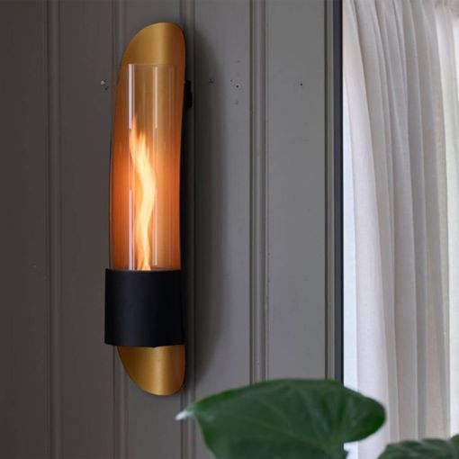 Εικόνα της Επιτοίχια Εστία Φωτιάς Tenderflame Cycloflame Wall 16.6x81x17.5cm 800ml Gold TF-600935