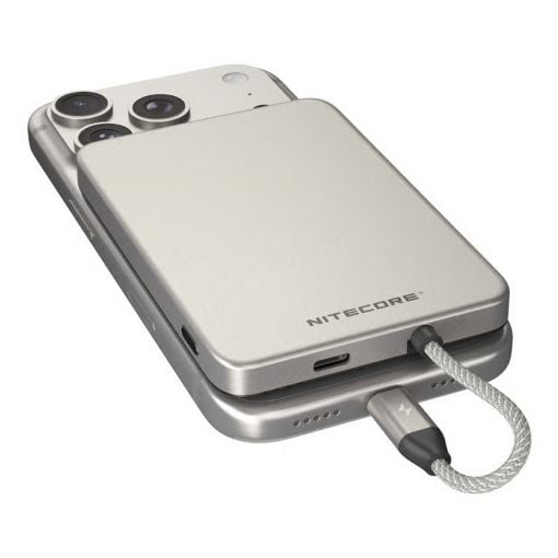 Εικόνα της PowerBank Nitecore Pocket 5 με Ενσωματωμένο Καλώδιο 5000mAh 22.5W Grey