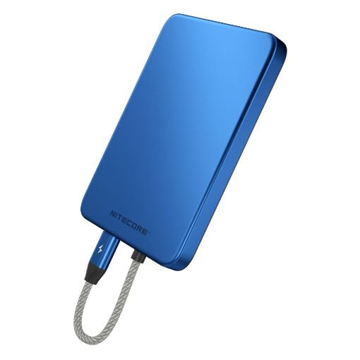Εικόνα της PowerBank Nitecore Pocket 5 με Ενσωματωμένο Καλώδιο 5000mAh 22.5W Blue