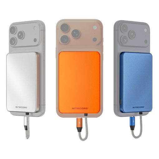 Εικόνα της PowerBank Nitecore Pocket 5 με Ενσωματωμένο Καλώδιο 5000mAh 22.5W Orange