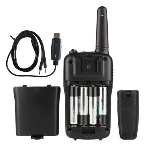 Εικόνα της Walkie Talkie Osio PMR Επαναφορτιζόμενο με Φακό & Καλώδιο Black OPM-1050
