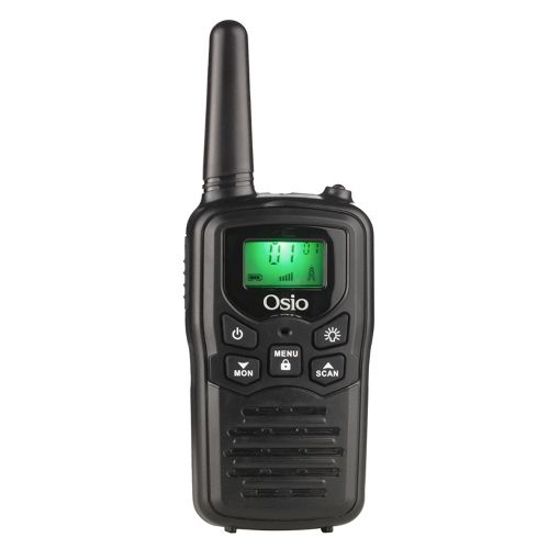 Εικόνα της Walkie Talkie Osio PMR Επαναφορτιζόμενο με Φακό & Καλώδιο Black OPM-1050