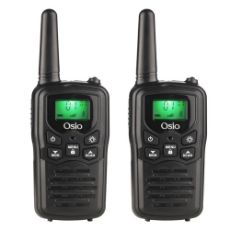 Εικόνα της Walkie Talkie Osio PMR Επαναφορτιζόμενο με Φακό & Καλώδιο Black OPM-1050
