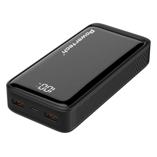 Εικόνα της Power Bank Powertech 20000mAh 2x USB-A & USB-C 22.5W Black PT-1327