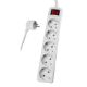 Εικόνα της Πολύπριζο Powertech PT-878 5 Θέσεων 5m White