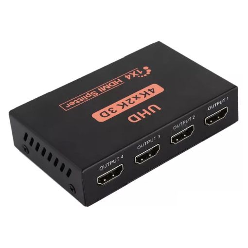 Εικόνα της Powertech HDMI Splitter 4-Port 4K/60Hz Black PTH-048