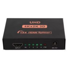 Εικόνα της Powertech HDMI Splitter 4-Port 4K/60Hz Black PTH-048