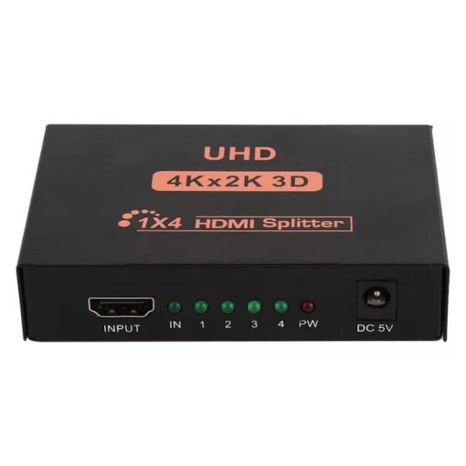 Εικόνα της Powertech HDMI Splitter 4-Port 4K/60Hz Black PTH-048