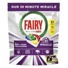 Εικόνα της Κάψουλες Πλυντηρίου Πιάτων Fairy Platinum Plus Miracle Lemon 31τμχ