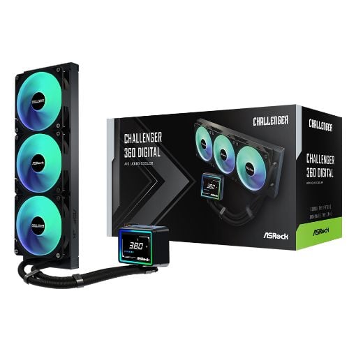Εικόνα της ASRock Challenger 360 Digital 120mm ARGB Black 90-ACLA36-BAAGA6