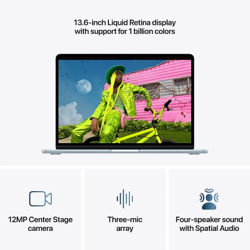Εικόνα της Apple MacBook Air 13.6" Apple M5 24GB 1TB SSD 10-Core GPU (GR Keyboard) Sky Blue MDHK4GR/A