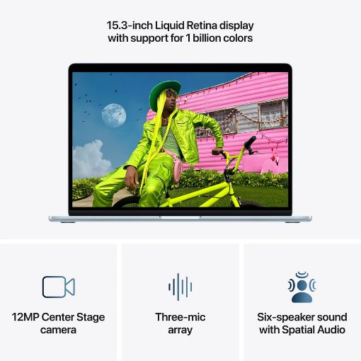 Εικόνα της Apple MacBook Air 15.3" Apple M5 16GB 512GB SSD 10-Core GPU (GR Keyboard) Sky Blue MDVQ4GR/A