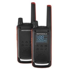 Εικόνα της Walkie Talkie Motorola TalkAbout T82 IPx2 Επαναφορτιζόμενο με Φακό 2τμχ Black/Red