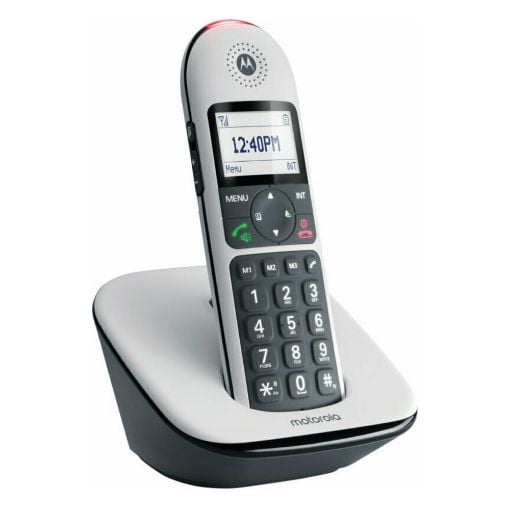 Εικόνα της Ασύρματο Τηλέφωνο Motorola CD5001 Συμβατό με Ακουστικά Βαρηκοΐας GR Black/White