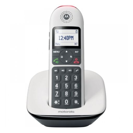 Εικόνα της Ασύρματο Τηλέφωνο Motorola CD5001 Συμβατό με Ακουστικά Βαρηκοΐας GR Black/White