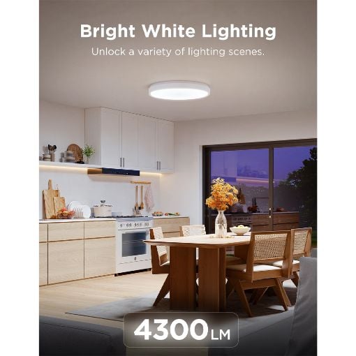 Εικόνα της Govee Round Smart Ceiling Light RGBWW + RGBIC Wi-Fi/Bluetooth 12" H80A1