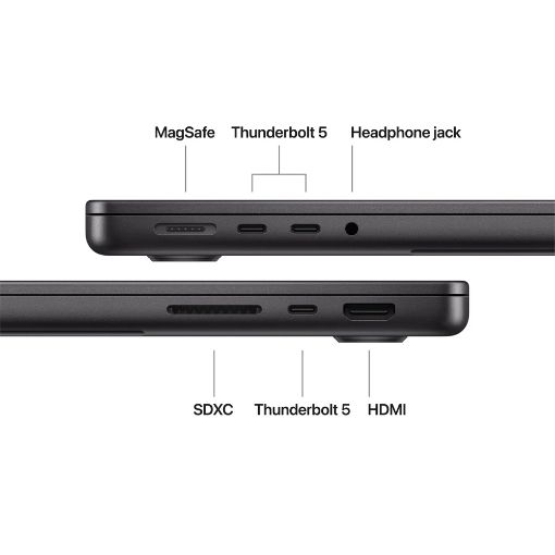 Εικόνα της Apple MacBook Pro 14.2" Apple M5 Max 18‑Core 36GB 2TB SSD 32‑Core GPU (GR Keyboard) Space Black MGDU4GR/A