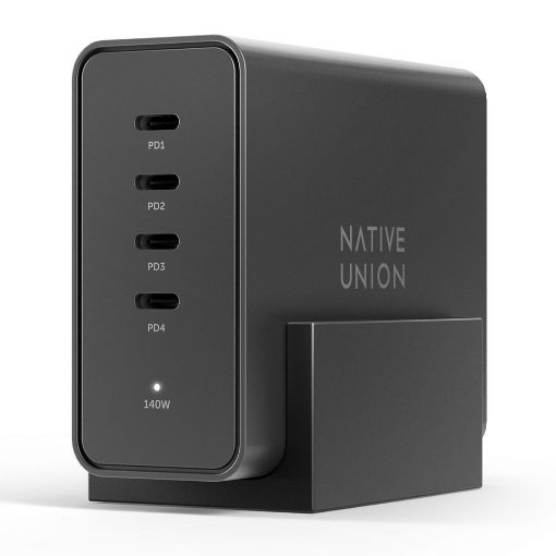 Εικόνα της Φορτιστής Native Union 140W GaN 4x USB-C Black FAST-PD140-BLK-EU