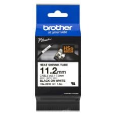 Εικόνα της Ταινία Ετικετογράφου Brother Heat Shrink Tube 11.2mm x 1.5m Black on White HSe-231E