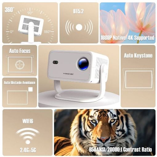 Εικόνα της Projector Magcubic L018 1080P WiFi Android 14 White