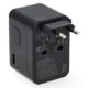 Εικόνα της Αντάπτορας Πρίζας Ταξιδιού Q-Master Universal 1x USB-A & 3x USB-C GaN 45W Black PWR001BLK45W