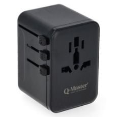 Εικόνα της Αντάπτορας Πρίζας Ταξιδιού Q-Master Universal 1x USB-A & 3x USB-C GaN 67W PWR001BLK67W