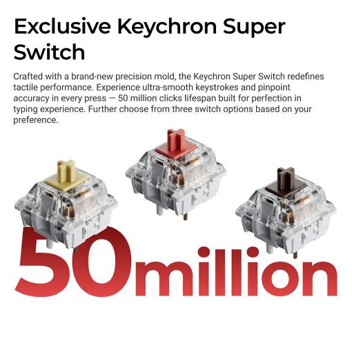 Εικόνα της Πληκτρολόγιο Keychron C3 Pro 8K QMK Custom TKL Wired RGB Hot-Swappable Brown Switches (US) Black C3PX-H3