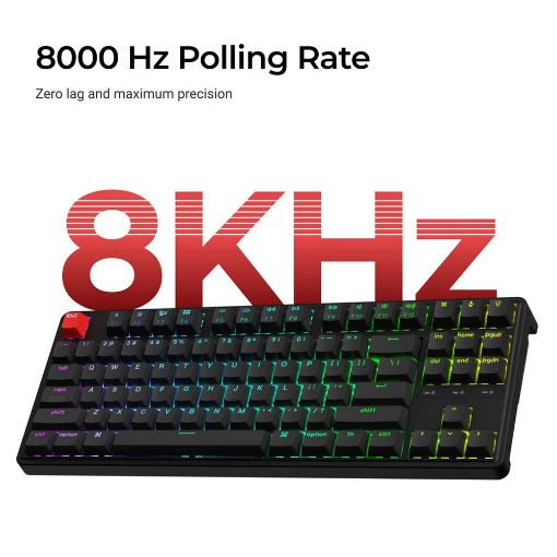 Εικόνα της Πληκτρολόγιο Keychron C3 Pro 8K QMK Custom TKL Wired RGB Hot-Swappable Brown Switches (US) Black C3PX-H3