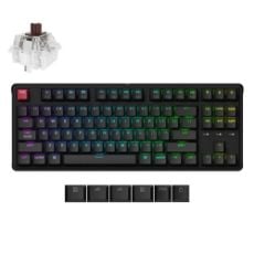 Εικόνα της Πληκτρολόγιο Keychron C3 Pro 8K QMK Custom TKL Wired RGB Hot-Swappable Brown Switches (US) Black C3PX-H3