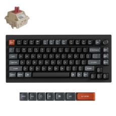 Εικόνα της Πληκτρολόγιο Keychron V1 Ultra 8K QMK/VIA Custom Wireless RGB Hot-Swappable Red Switches (US) Black V1U-D1