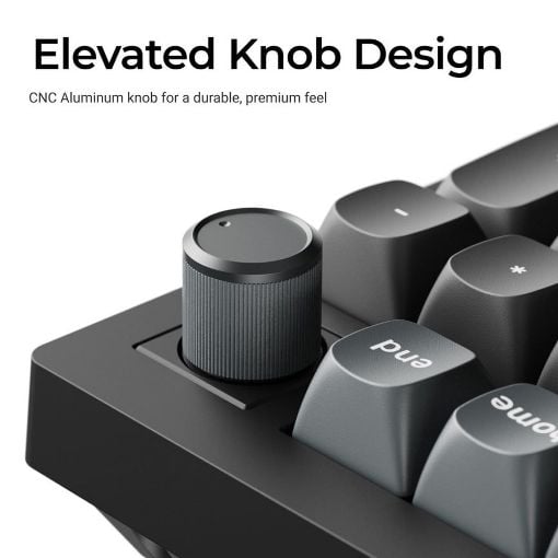 Εικόνα της Πληκτρολόγιο Keychron V1 Ultra 8K QMK/VIA Custom Wireless RGB Hot-Swappable Brown Switches (US) Black V1U-D3
