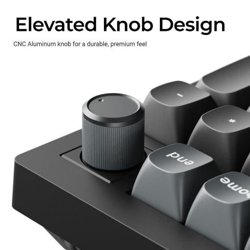 Εικόνα της Πληκτρολόγιο Keychron V1 Ultra 8K QMK/VIA Custom Wireless RGB Hot-Swappable Banana Switches (US) Black V1U-D4