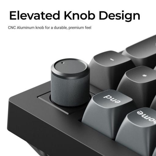 Εικόνα της Πληκτρολόγιο Keychron V5 Ultra 8K QMK/VIA Custom Wireless RGB Hot-Swappable Red Switches (US) Black V5U-D1