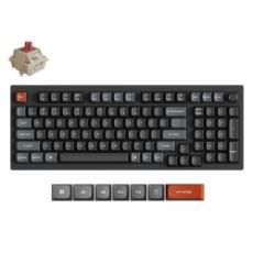 Εικόνα της Πληκτρολόγιο Keychron V5 Ultra 8K QMK/VIA Custom Wireless RGB Hot-Swappable Red Switches (US) Black V5U-D1