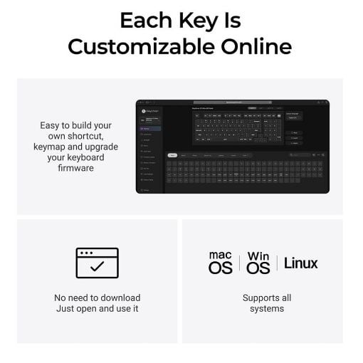 Εικόνα της Πληκτρολόγιο Keychron V5 Ultra 8K QMK/VIA Custom Wireless RGB Hot-Swappable Brown Switches (US) Black V5U-D3